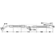 Borg & Beck Brake Hydraulic Hose Line Front Left BBH7482