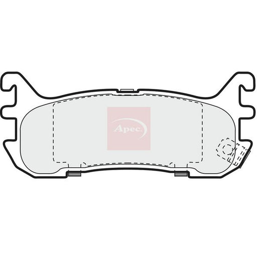 Apec Rear Brake Pad Set fits Mazda 323 C 1994-1998 1.3 1.8
