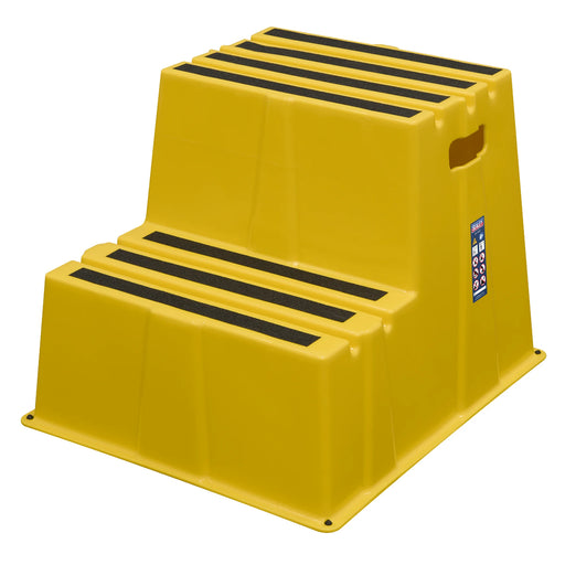Sealey Heavy-Duty 2-Step Safety Steps 150kg Capacity, Yellow