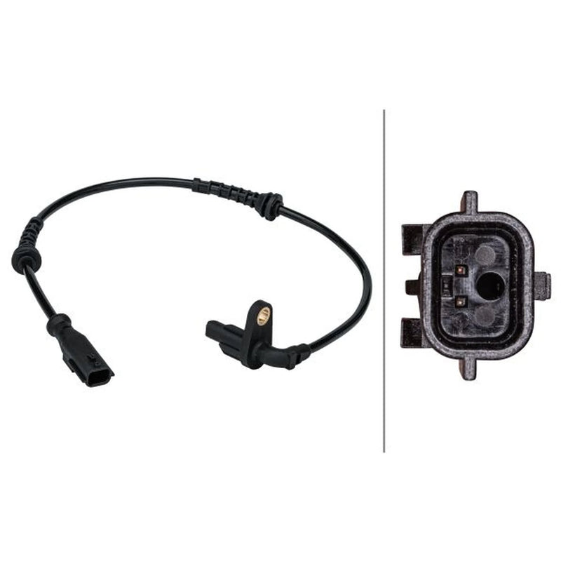 Hella ABS Wheel Speed Sensor Rear fits Dacia Logan 2004-2012 1.2 1.4 1.5 1.6