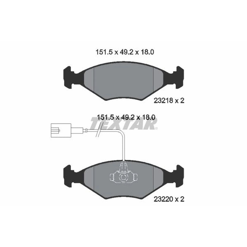 Textar Front Brake Pad Set 2321801