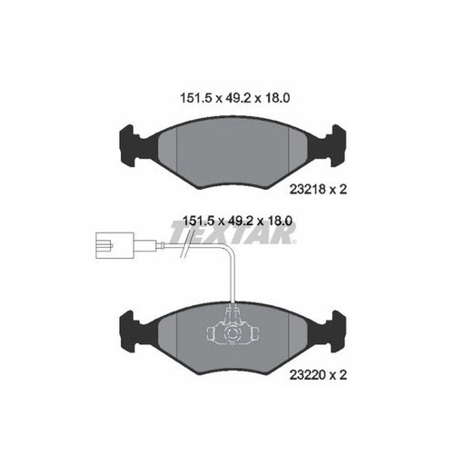 Textar Front Brake Pad Set 2321801