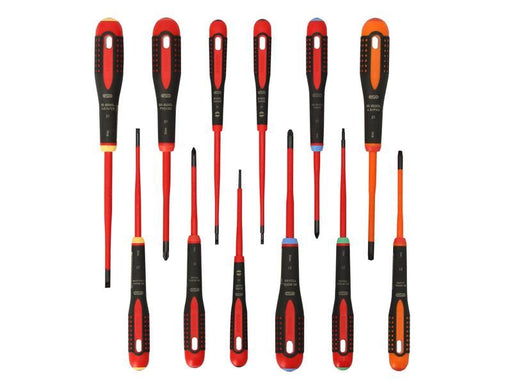 Bahco BE-9878SL ERGO™ Slim VDE Insulated Screwdriver Set, 12 Piece Bahco - Dynamic Drive