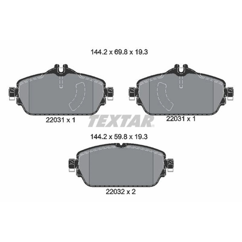 Textar Front Brake Pad Set 2203101