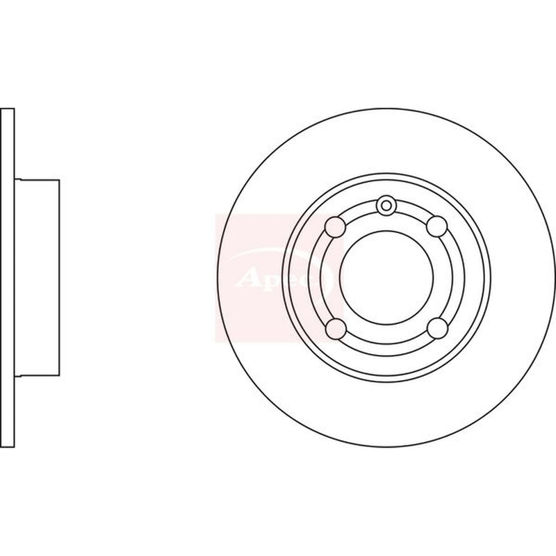 Apec Front Vented & Rear Vented Brake Discs & Pads fits VW Lupo I 2000-2005 1.6
