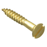 ForgeFix Wood Screw Slotted CSK Brass 1.1/4in x 10 ForgePack 10 - FPCSK11410BR