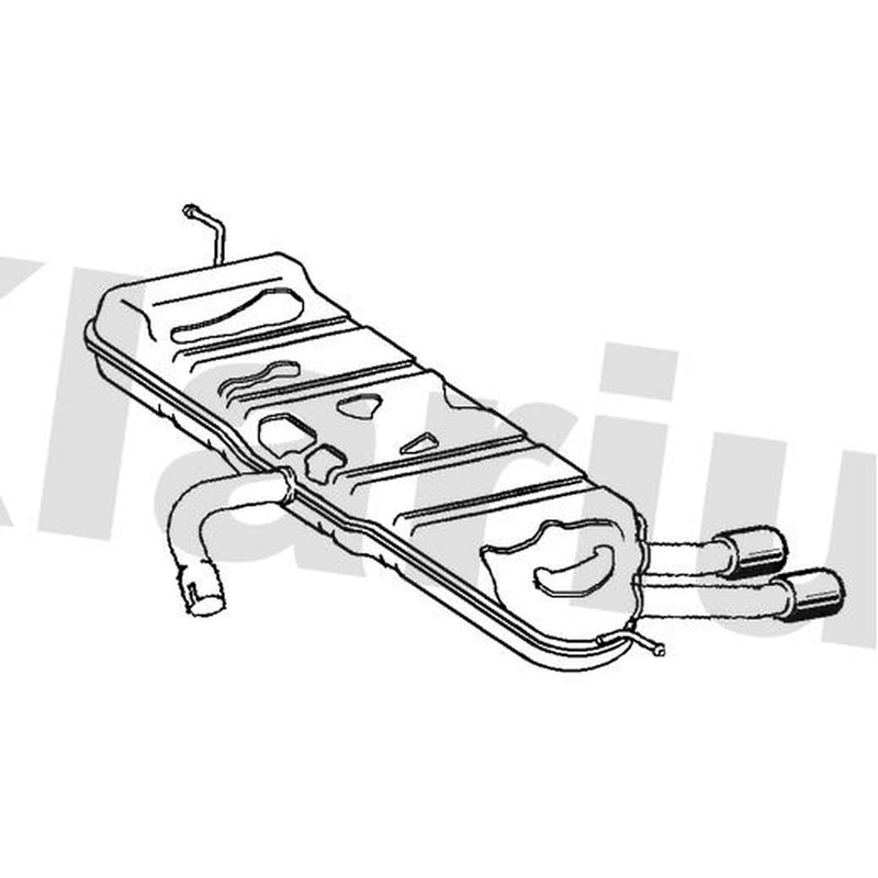 Klarius Box With Tail Pipe Rear fits Skoda Yeti 2010-2015 1.4