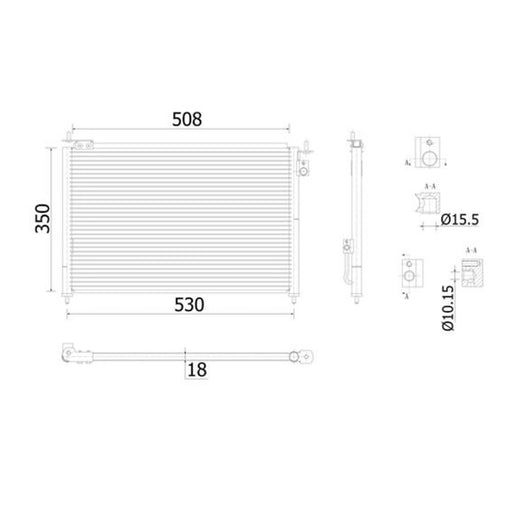 Mahle Air Conditioning Condenser fits Honda Civic VII 2002-2005 1.7