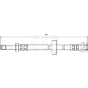 Apec Brake Hydraulic Hose Line Front fits Skoda Felicia 1994-2001 1.3 1.6 1.9