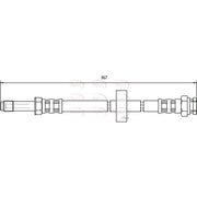 Apec Brake Hydraulic Hose Line Front HOS3349