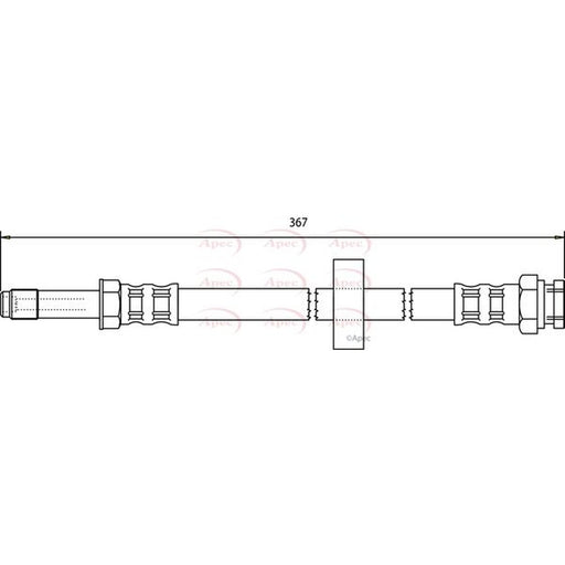 Apec Brake Hydraulic Hose Line Front fits Skoda Felicia 1994-2001 1.3 1.6 1.9