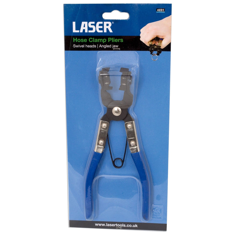 Laser Hose Clamp Pliers - Angled, Swivel Jaws 4231 Laser - Dynamic Drive