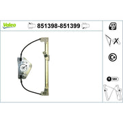 Valeo Electric Window Regulator Lifter Left Rear 851398
