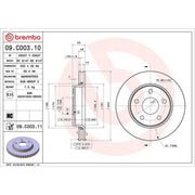 Brembo 2 x Brake Discs fits Jeep Wrangler III 2007-2011 2.8 3.6 3.8