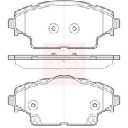 Apec Front Brake Pad Set fits DS DS 9 2020-2022 1.6