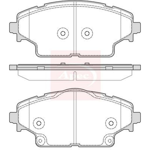 Apec Front Brake Pad Set fits DS DS 9 2020-2022 1.6