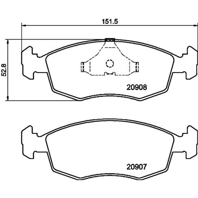 Mintex Front Brake Pad Set fits Ford Escort 1986-2000 1.6 1.8