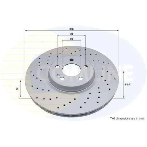 Comline Front Brake / Discs & Pads fits Mercedes-Benz Glc 2015-2023