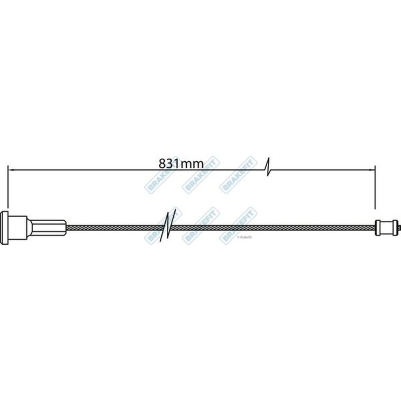 Apec Handbrake Cable Right Rear fits Opel Corsa C 2000-2009 1.0 1.2 1.3 1.4 1.7