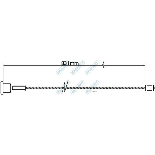 Apec Handbrake Cable Right Rear fits Opel Corsa C 2000-2009 1.0 1.2 1.3 1.4 1.7
