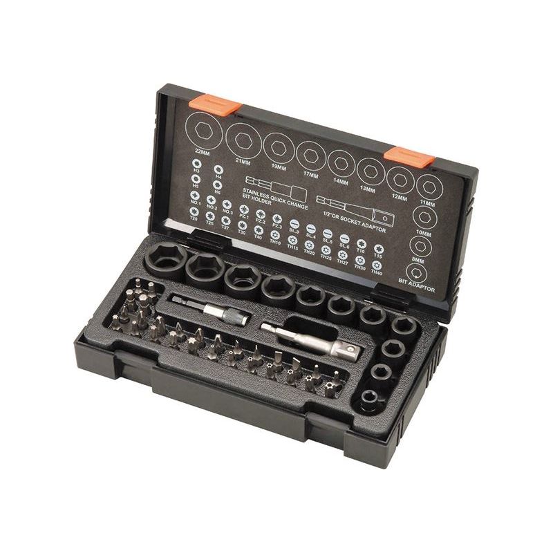 Hikoki Metric 1/2in Drive Impact Socket & Bit Set, 41 Piece HiKOKI - Dynamic Drive