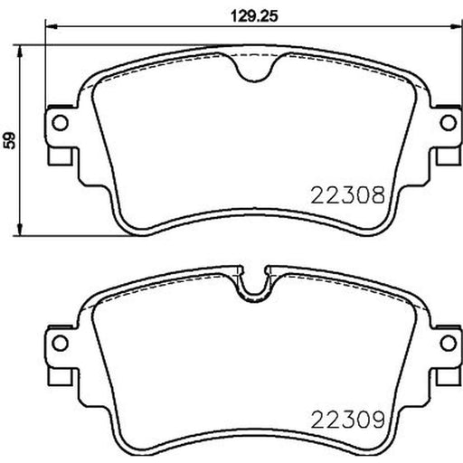 Mintex Rear Brake Pad Set fits Audi A4 Allroad B9 2016-2019 2.0 3.0