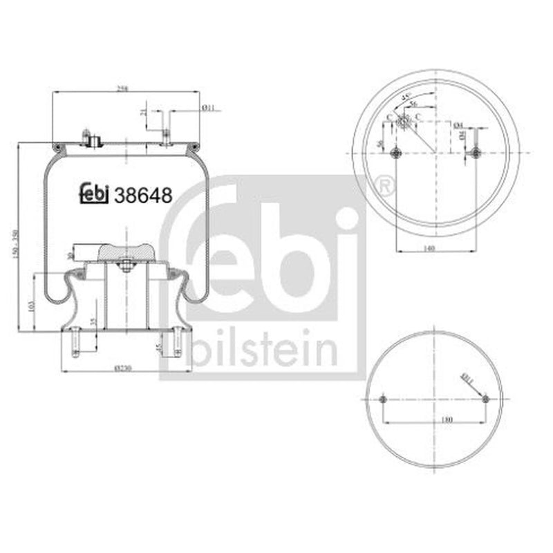 Febi Air Suspension Bellow Front Right 38648