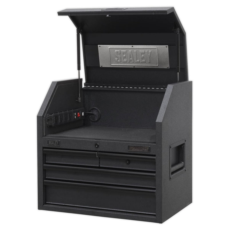 Sealey Topchest 4 Drawer 660mm with Soft Close Drawers & Power Strip AP2704BE Sealey - Dynamic Drive