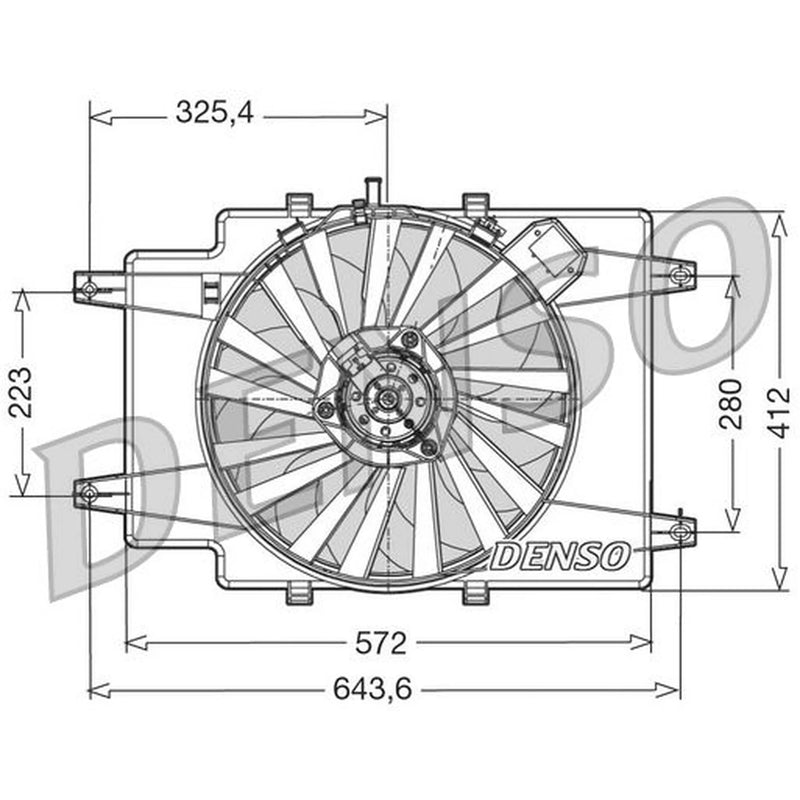 Denso Engine Cooling Fan fits Alfa Romeo 146 1995-2001 1.8 2.0