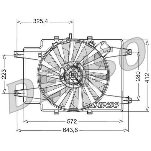 Denso Engine Cooling Fan fits Alfa Romeo 146 1995-2001 1.8 2.0