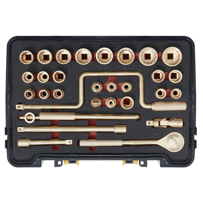 Sealey Premier Premier Non-Sparking Socket Set 1/2"Sq Drive 31pc NS039 Sealey Premier - Dynamic Drive