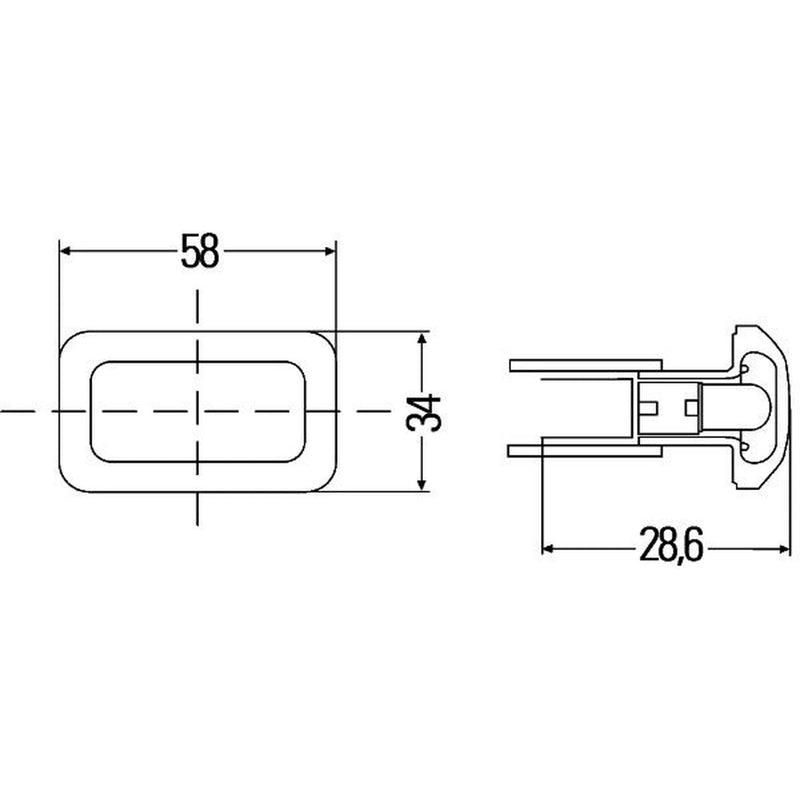 Hella Auxiliary Direction Indicator lateral installation Connec 2BM 003 647-021