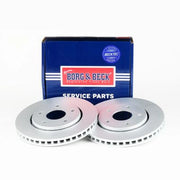 Borg & Beck Front Brake Vented Discs & Pads fits Dodge Journey 2008-2009 2.0 2.4