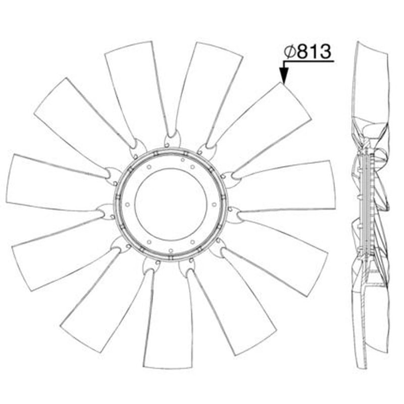 Mahle Radiator Cooling Fan Blade