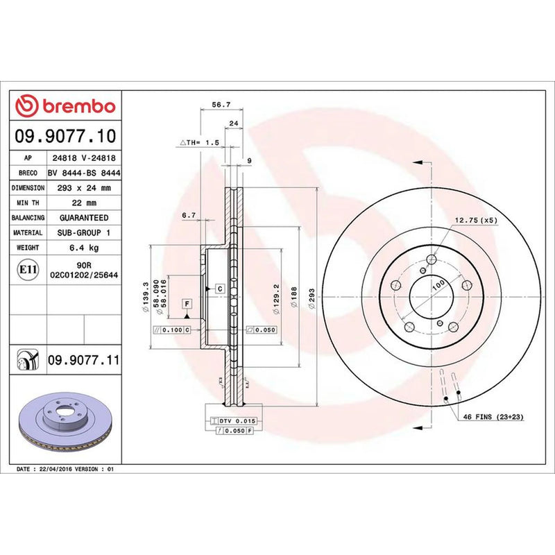 Brembo Front & Rear Brake Discs & Pads fits Subaru Forester 2003-2008 2.5