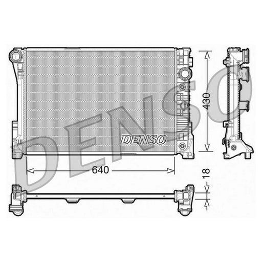 Denso Engine Radiator fits Mercedes-Benz C-Class 2007-2014