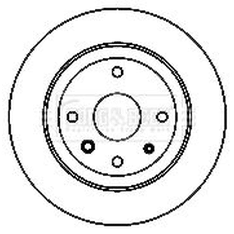 Borg & Beck 2 x Solid Brake Discs fits Chevrolet Epica 2005-2011 2.0 2.5
