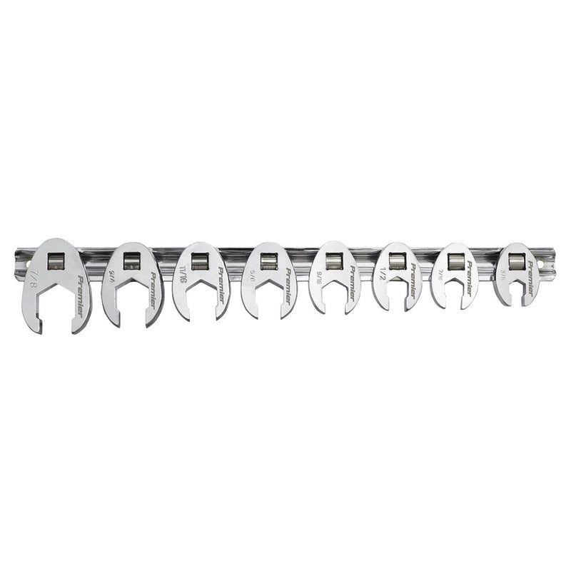 Sealey Premier Premier Imperial Crow's Foot Spanner Set 3/8"Sq Drive 8pc AK599 Sealey Premier - Dynamic Drive