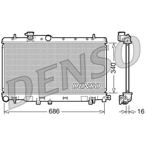 Denso Engine Radiator fits Subaru Impreza 1998-2009 1.5 1.6 2.0 2.5