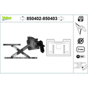 Valeo Electric Window Regulator Lifter 850402