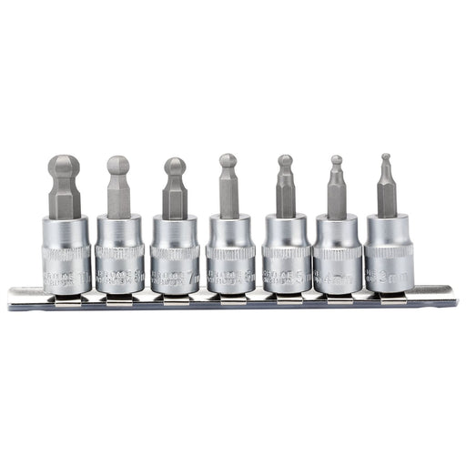 Draper Ball-end Hex. Socket Bit Set, 3/8" Sq. Dr., 48mm (7 Piece) 16296 Draper - Dynamic Drive