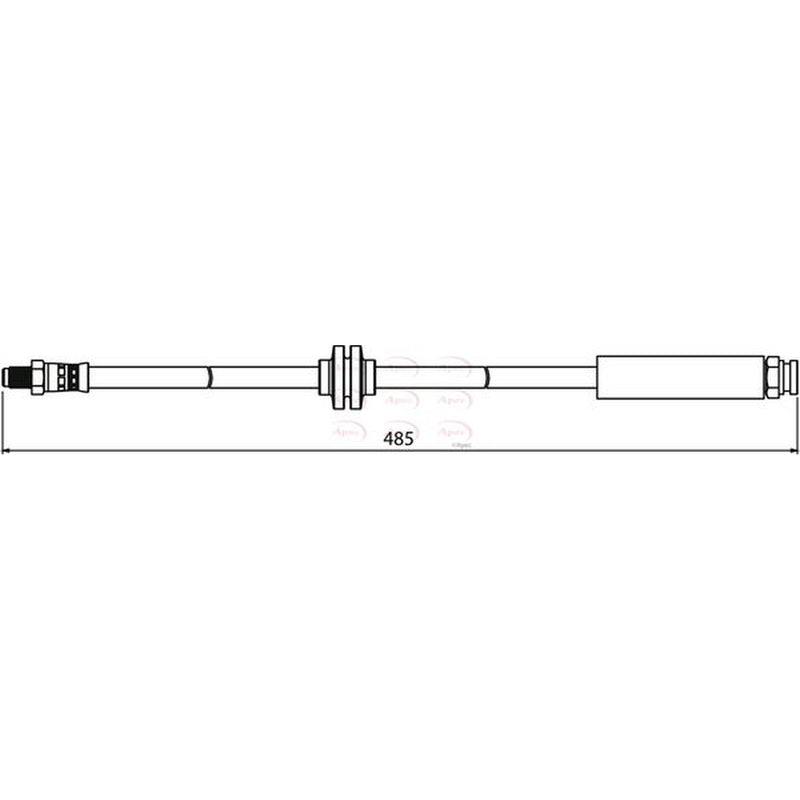Apec Brake Hydraulic Hose Line Front fits Abarth Punto 2012 on 1.4