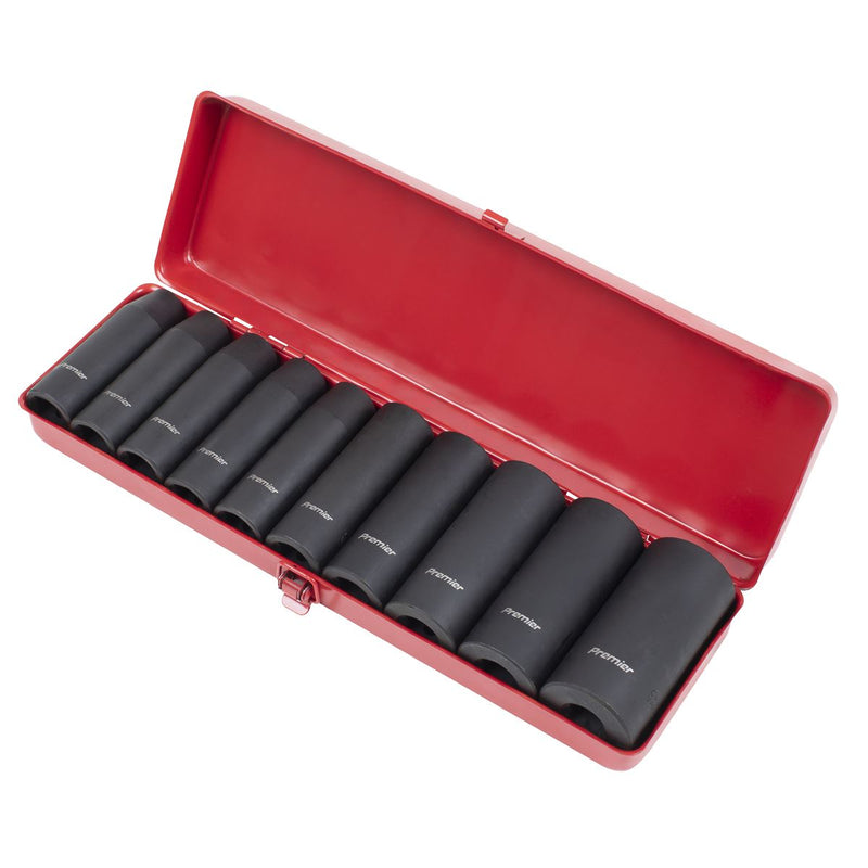 Sealey Premier Premier Deep Impact Socket Set 1/2"Sq Drive 10pc AK58/11M Sealey Premier - Dynamic Drive