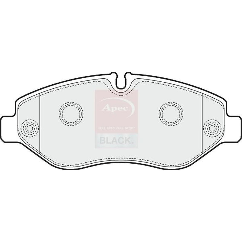 Apec Black Front Brake Pad Set fits Iveco Daily IV 2006-2011