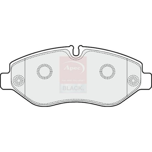 Apec Black Front Brake Pad Set fits Iveco Daily IV 2006-2011