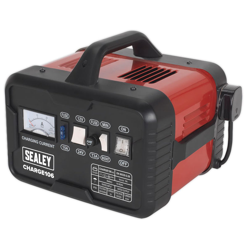 Sealey Battery Charger 8A 12/24V 230V CHARGE106 Sealey - Dynamic Drive
