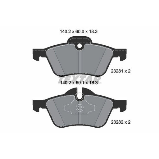 Textar Front Brake Pad Set 2328101