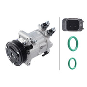 Hella Air Conditioning Compressor fits Ford C-Max II 2012-2019 1.0