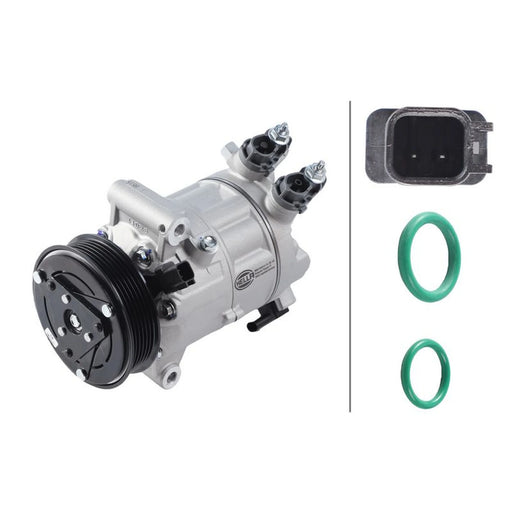 Hella Air Conditioning Compressor fits Ford C-Max II 2012-2019 1.0