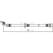 Apec Brake Hydraulic Hose Line Rear Left fits Toyota Auris 2006-2012 2.2